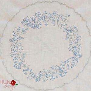 Előnyomott kalocsai terítő szegett kör 35 cm