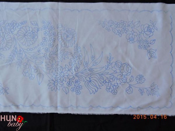 Előnyomott szegetlen kalocsai futó 78x36 cm