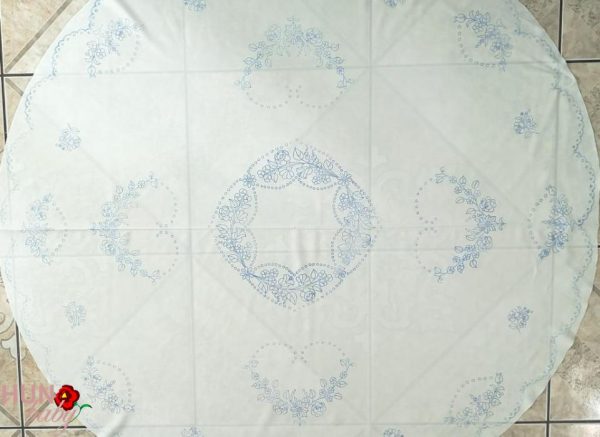 Előnyomott szegetlen kalocsai nagyterítő kör 150 cm