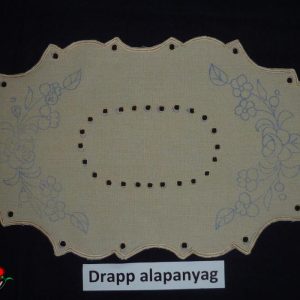 Előnyomott terítő drapp szegett, luggalt 34x20 cm