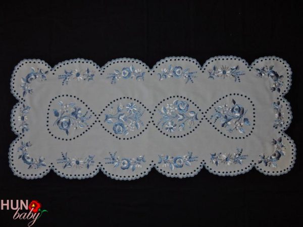 Előnyomott terítő szegett luggalt drapp 100x42 cm