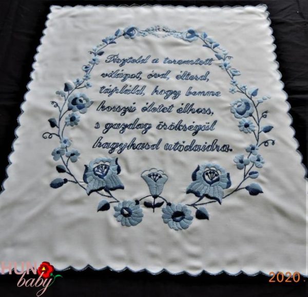 Falikép előnyomott kalocsai- Tiszteld a teremtett - 60x50 cm