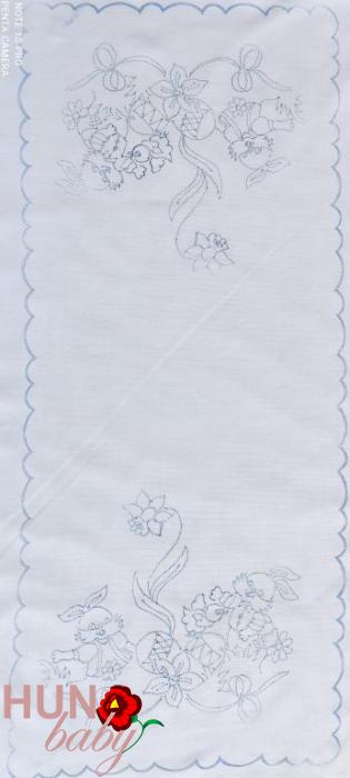 Húsvéti új előnyomott szegetlen komlói nyuszis 85x35 cm