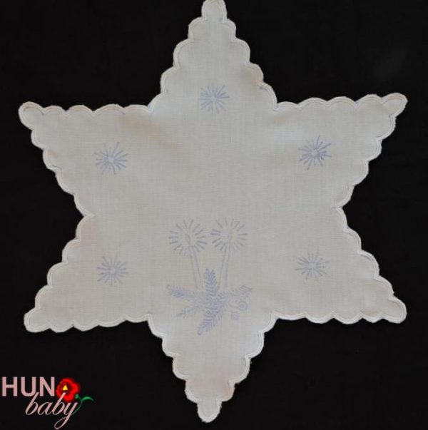 Karácsonyi előnyomott szegett kör csillag 40 cm