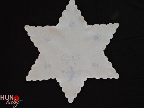 Karácsonyi előnyomott szegett kör csillag 40 cm