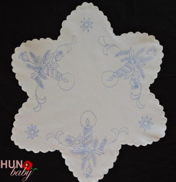 Karácsonyi előnyomott szegett kör csillag 45 cm