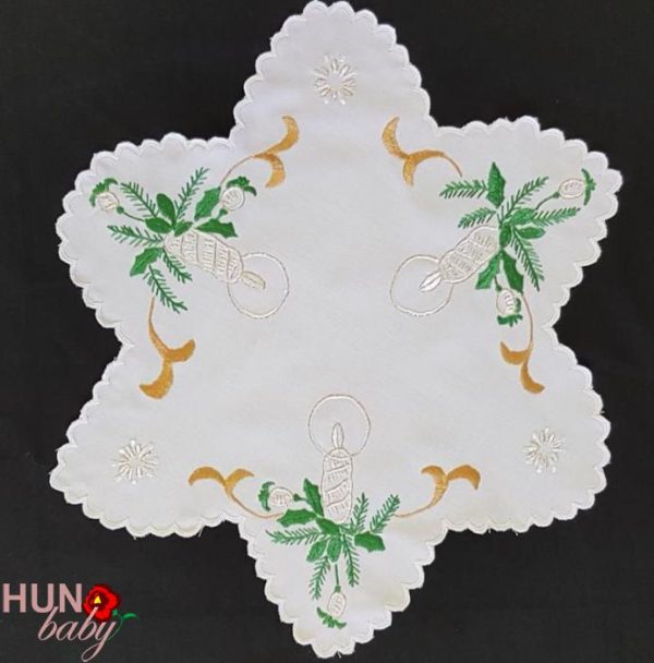 Karácsonyi előnyomott szegett kör csillag 45 cm