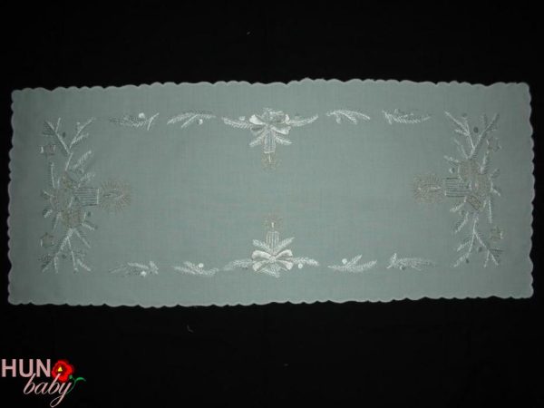 Karácsonyi terítő előnyomott futó szegett 85x35 cm