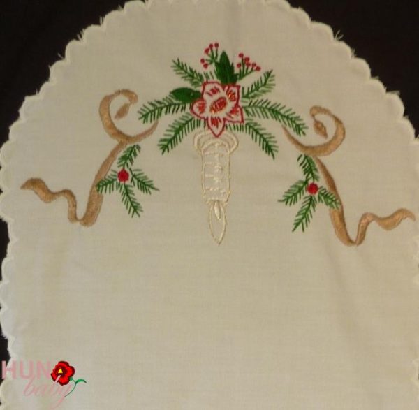 Karácsonyi terítő előnyomott futó szegett 85x35 cm