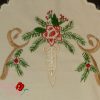 Karácsonyi terítő előnyomott futó szegett 85x35 cm