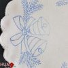Karácsonyi terítő előnyomott szegett kör 16 cm
