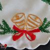 Karácsonyi terítő előnyomott szegett kör 16 cm