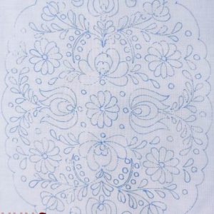 Matyó előnyomott terítő szegetlen 37x28 cm ovális