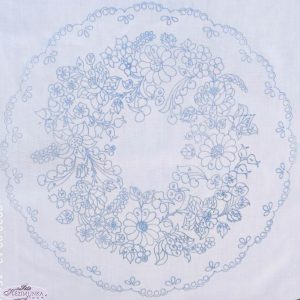 Előnyomott kalocsai terítő szegetlen kör 50cm