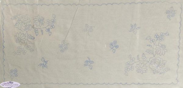 Előnyomott futó kalocsai szegettlen LENVÁSZNON drapp 80x35 cm-01