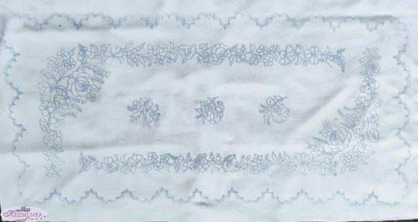 Előnyomott kalocsai terítő szegetlen 85x35 cm-4086-01