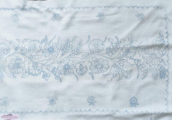 Előnyomott kalocsai terítő szegettlen 85x35cm-4089-02