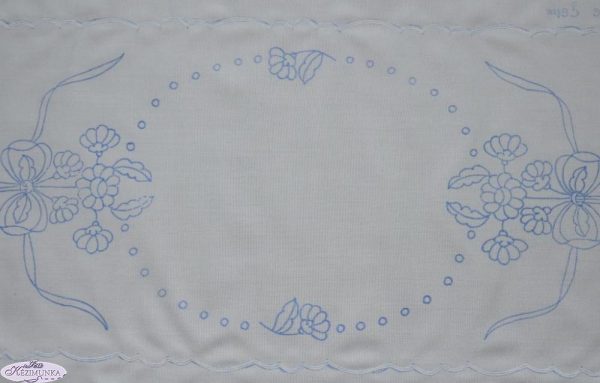Előnyomott terítő szegett margarettás 56x26cm-02