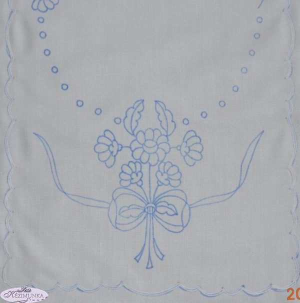 Előnyomott terítő szegett margarettás 56x26cm-03