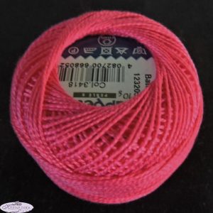 Hímzőfonal sötét rózsaszín 10 gr/3418 Perlé