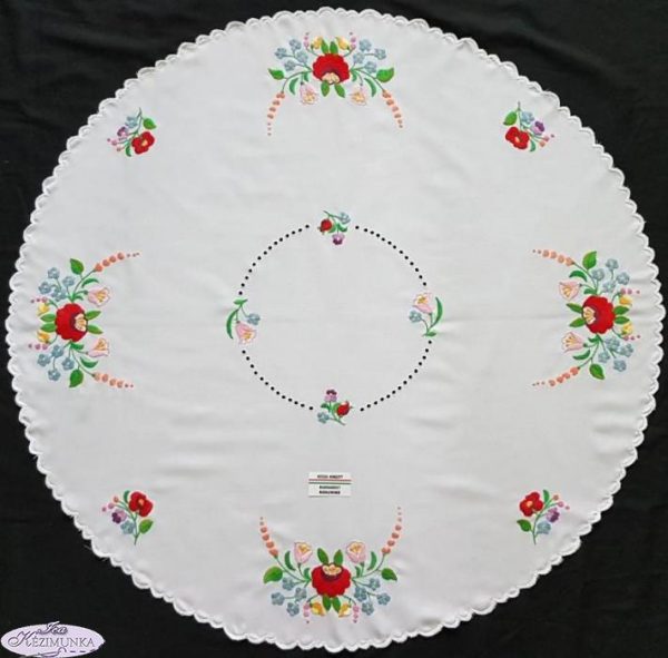 Kalocsai terítő hímzett kör 85 cm