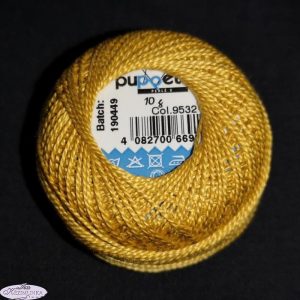 Hímzőfonal perlé 10 gr óarany 9532