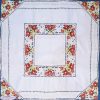 Géppel hímzett terítő fehér margarettás 85x35 cm