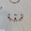 Hímzett nagyterítő kalocsai ovális luggalt horgolt 185x145 cm