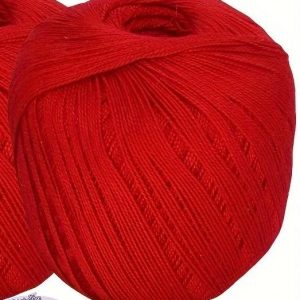 Hímzőfonal piros 50 gr-os pamut hengeres