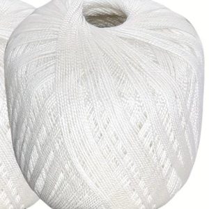 Hímzőfonal fehér 50 gr-os pamut hengeres
