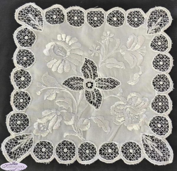 RISELT terítő fehér kocka 23x23 cm