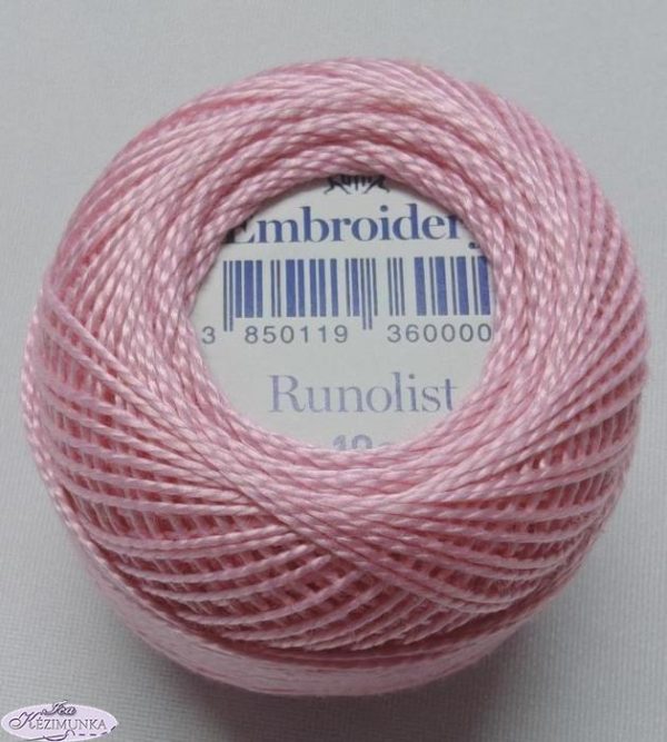 Hímzőcérna új perlé világ. rózsaszín pamut 10gr 311