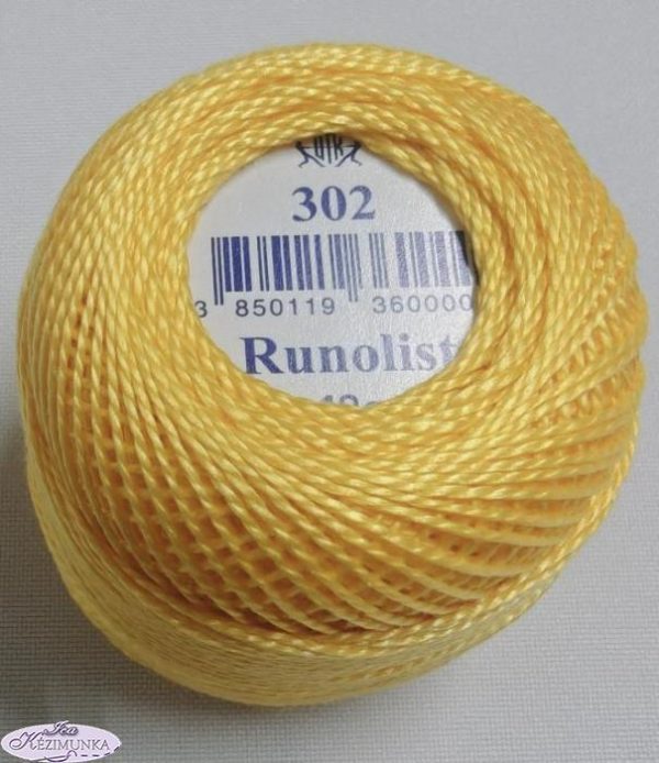 Hímzőcérna új perlé világ. sárga pamut 10gr 302