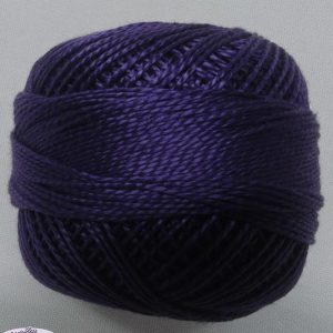 Hímzőcérna új perlé sötét lila pamut 10gr 314
