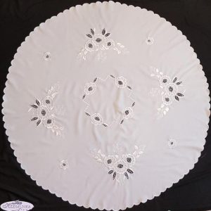 NAGYTERITŐ fehérrel hímzett kör 120cm